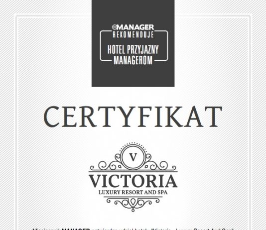 Hotel Przyjazny Managerom Certyfikat "Hotel dla Managera"