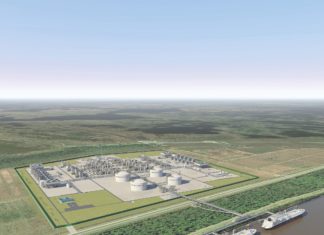 Wizualizacja terminalu eksportowego Plaquemines, który ma zostać oddany do użytku w 2023 r.